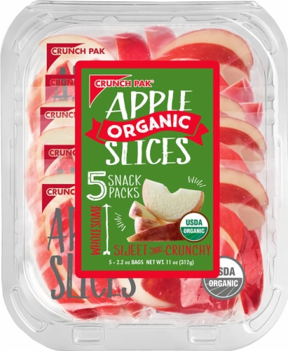 Crunch Pak Organic Apple Slices 5 Count Perspective: front