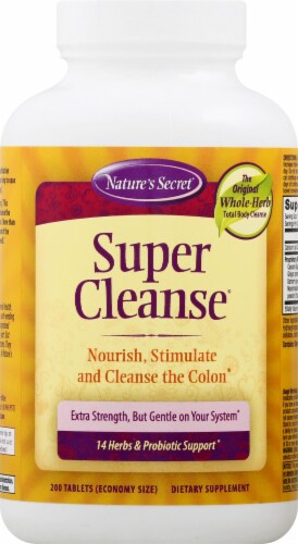 Nature's Secret Super Cleanse Dietary Supplement Tablets Perspective: front