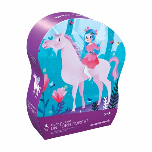 Crocodile Creek® Unicorn Forest Floor Puzzle Perspective: front