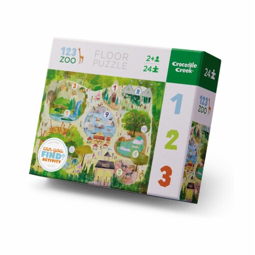 Crocodile Creek® Early Learning 123 Zoo Floor Puzzle Perspective: front