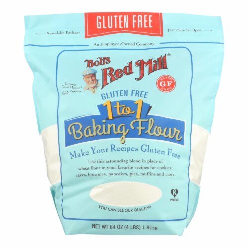 Bob's Red Mill Gluten Free 1 To 1 Baking Flour - 64 oz, Case of 4 - 64