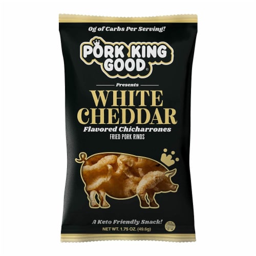 Pork King Good White Cheddar Rinds Perspective: front