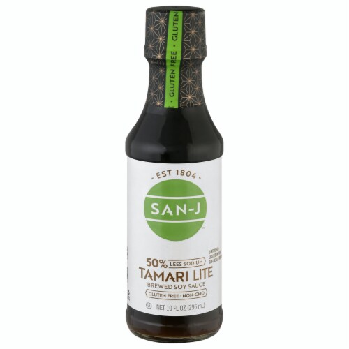 San-J Tamari Lite Gluten Free Soy Sauce 10 oz Perspective: front