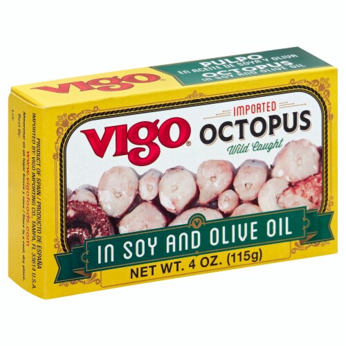 Vigo Jumbo Squid In Oil 4 oz, Case of 10 - 4 OZ each - QFC