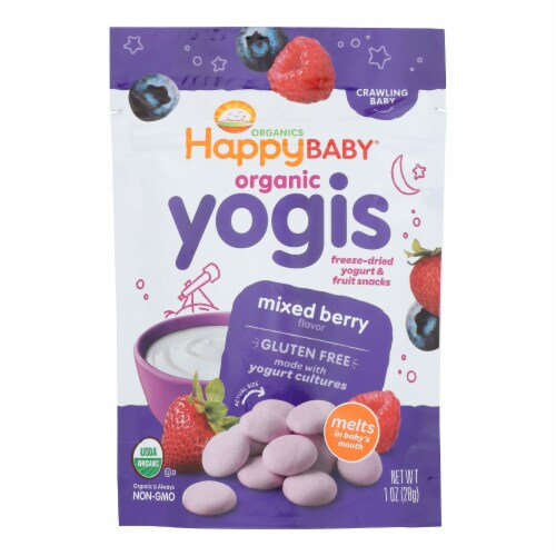 Happy Baby Organic Mixed Berry Yogurt Snack Perspective: front