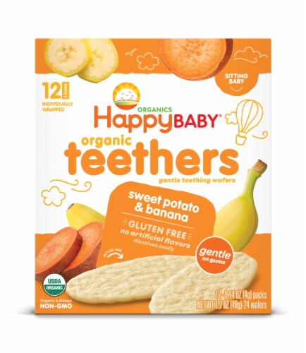 Happy Baby Wafers Banana & Sweet Potato Organic Perspective: front