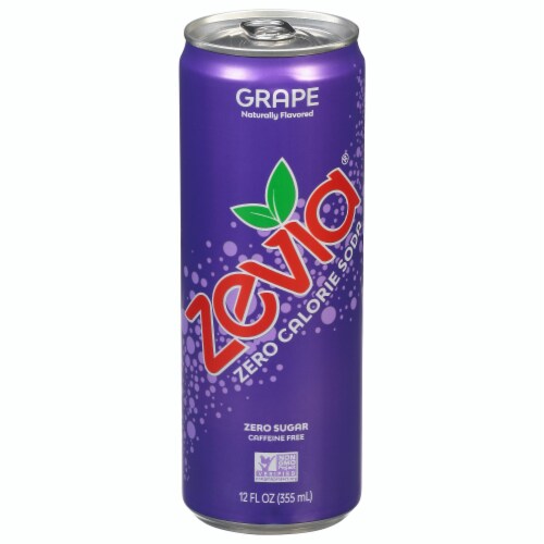 Zevia Soda Grape Perspective: front