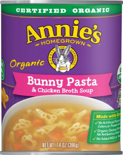 Annies Homegrown Soup Bunny Pasta Chicken Broth, 8 pk / 14 oz - Kroger