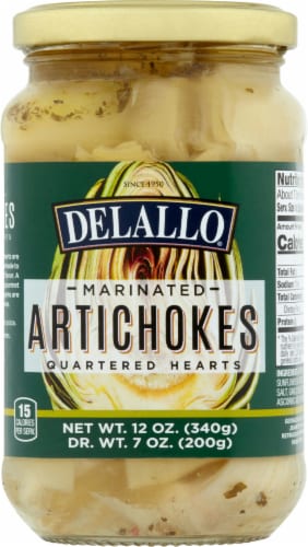 Delallo Artichoke Heart Marinated 12 oz Perspective: front