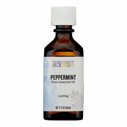 Aura Cacia Essential Oil Peppermint Perspective: front