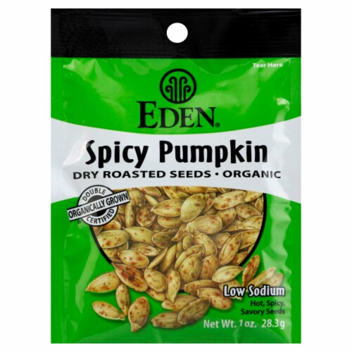 Eden Foods Pocket Snack Pumpkin Seed Spicy Perspective: front