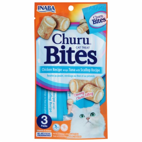 Inaba Cat Treat Chicken Tuna Scallop Perspective: front