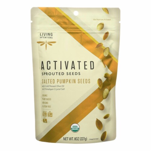 Living Intentions Organic Sprouted Seeds Pumpkin Sunflower Gluten Free Perspective: front
