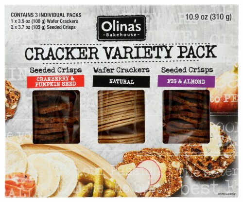 Olina's Bakehouse Variety Cracker Pack Perspective: front