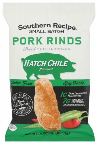 Southern Recipe Hatch Chili Small Batch Pork Rinds Perspective: front