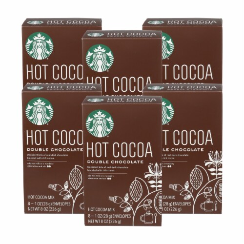 Starbucks Hot Cocoa Double Chocolate Box 8 pc 6 pk 8 oz Foods Co