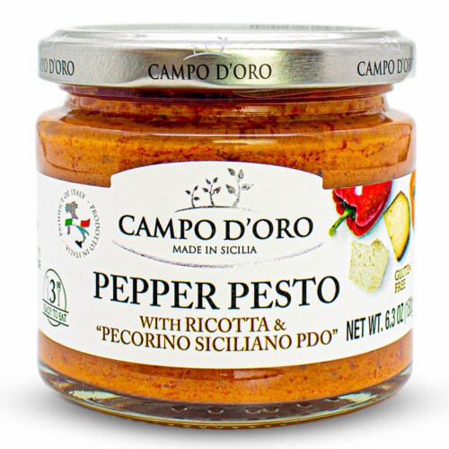 Campo D'oro Pesto Pepper Sauce Perspective: front