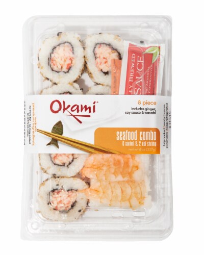 Okami Seafood Combo Sushi Rolls 8 Count, 8 oz - Fry's Food Stores