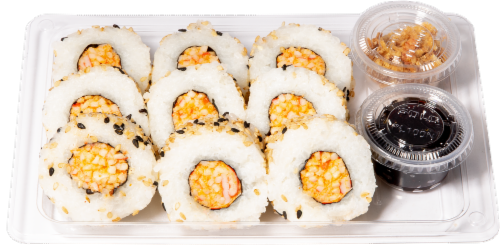 Okami Spicy California Crunch Sushi Roll Perspective: front