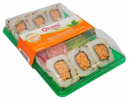Fuji Sushi Spicy Surimi Roll Perspective: front