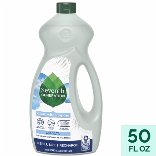 Seventh Generation Free & Clear Dish Liquid Soap Perspective: front