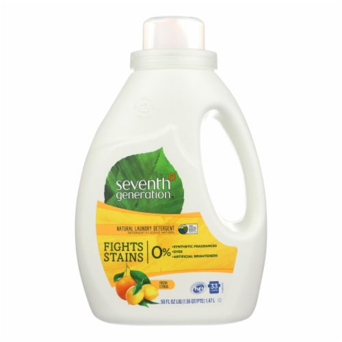 Seventh Generation Fresh Citrus Liquid Laundry Detergent Perspective: front