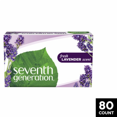 Seventh Generation Fresh Lavender Scent Dryer Sheets Perspective: front