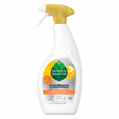 Seventh Generation Lemongrass Citrus Disinfecting Spray Perspective: front