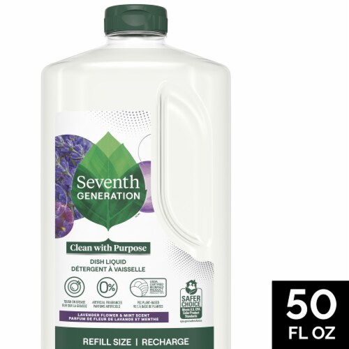 Seventh Generation Lavender Floral & Mint Dish Liquid Soap Perspective: front