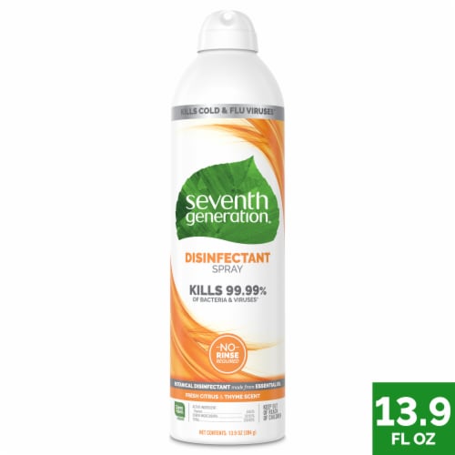 Seventh Generation Fresh Citrus and Thyme Disinfecting Spray Perspective: front