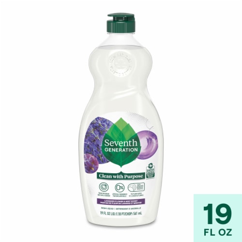 Seventh Generation Lavender Flower & Mint Scent Dish Soap Liquid Perspective: front