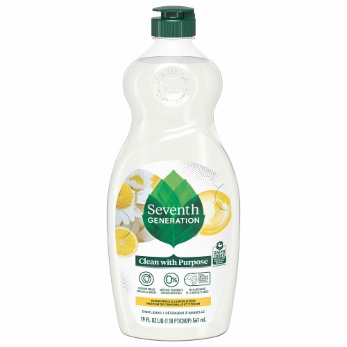 Seventh Generation Dish Soap Liquid, Chamomile & Lemon, 19 oz, Pack of 6