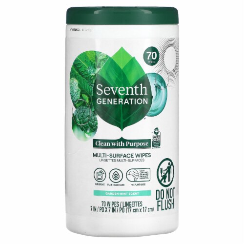 Seventh Generation Garden Mint Scent Multi Surface Wipes Perspective: front