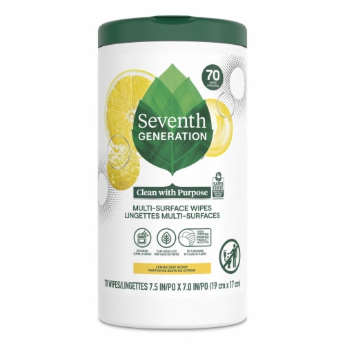 Seventh Generation Lemon Zest Multi-Surface Wipes