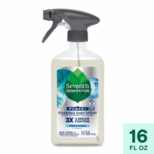 Seventh Generation Power+ Foaming Dish Spray Dishwashing Soap Free & Clear Perspective: front