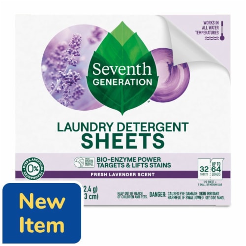 Seventh Generation Laundry Detergent Sheets Lavender Perspective: front