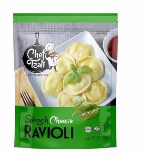 Chef Tzali Spinach and Cheese Ravioli Perspective: front