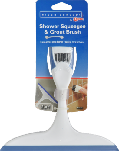 Shower Squeegee & Grout Brush Perspective: front