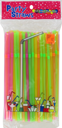 ATA Retail Allion Neon Party Straws Perspective: front
