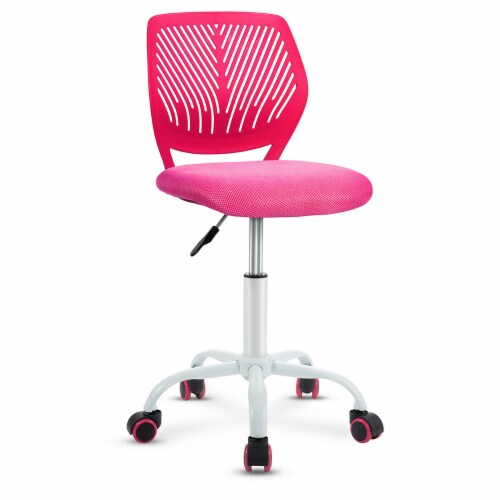 Costway Office Task Desk Armless Chair Adjustable Mid Back Swivel Study Chair Perspective: front