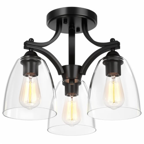 Flush mount 3 discount bulb light fixture