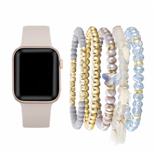 Light Pink Silicone Band Bracelet Bundle for Apple Watch 1 2 3 4