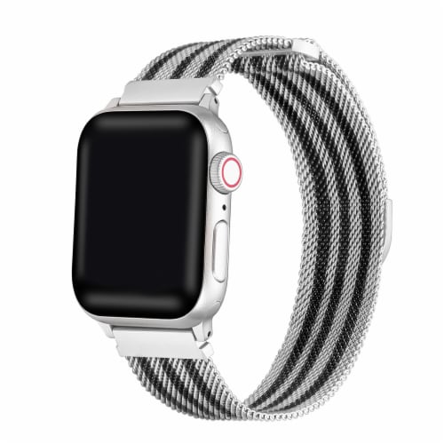 Infinity Bi-Color Silver/Black Band for Apple Watch Series 1,2,3,4,5,6 & - Size 38mm/40mm, 38mm/40mm - Dillons Food Stores