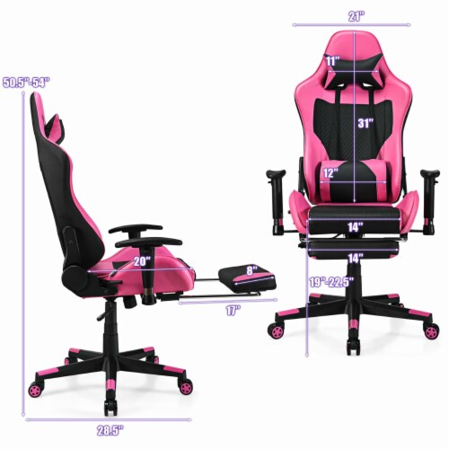 Costway Massage Gaming Chair Reclining Racing Office Computer