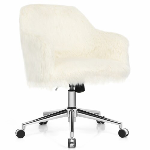 Fluffy vanity chair with back deals