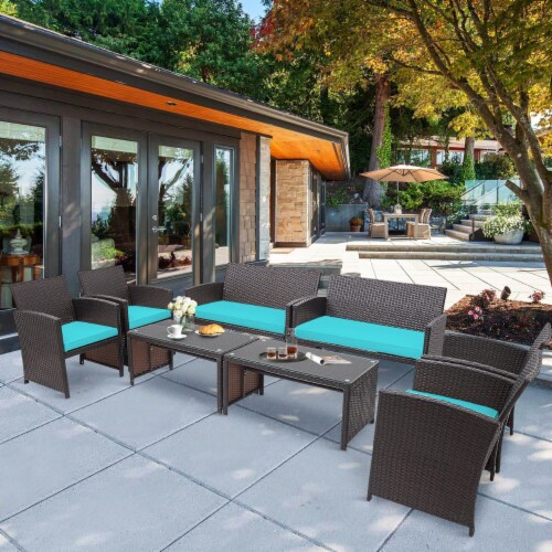 Costway rattan patio furniture set cheap