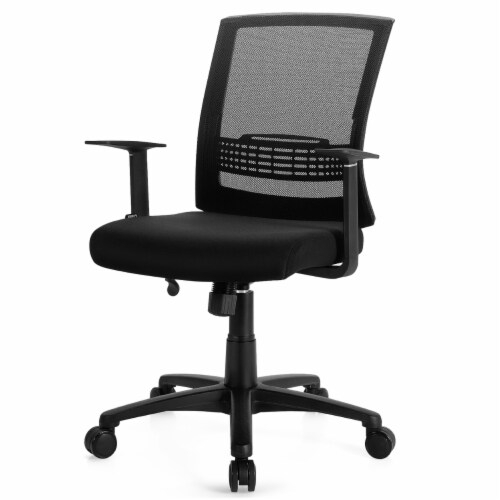 Mesh Office Chair Mid Back Task Chair Height Adjustable w/Lumbar