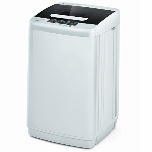 Costway Portable Full-Automatic Laundry Washing Machine 8.8lbs Spin Washer W/ Drain Pump Perspective: front