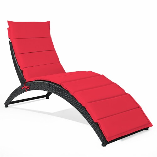 Costway patio foldable sales chaise lounge chair