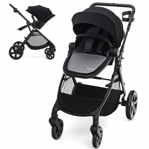 Stroller with reclining seat top